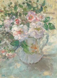 Diana Maxwell Armfield R.A. - Roses From the Front Wall, Llwynhir