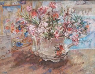 Diana Maxwell Armfield R.A. - Viburnum Fragrans on the Christmas Table