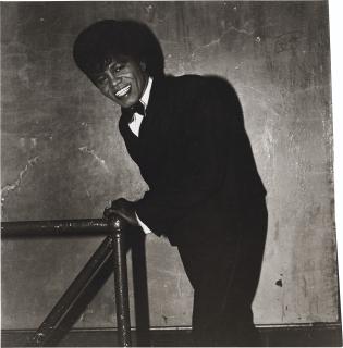 Diane Arbus - James Brown backstage at the Apollo theater, N.Y.C., 1966