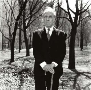 Diane Arbus - Jorge Luis Borges in Central Park, N.Y.C., 1969
