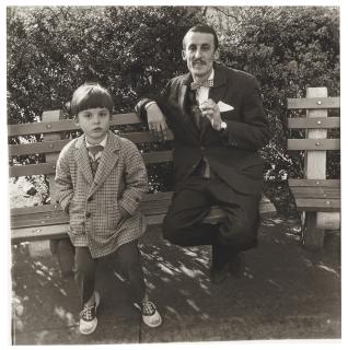 Diane Arbus - Man And A Boy On A Bench In Central Park, New York City, 1962
