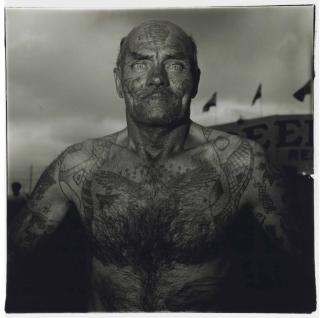 Diane Arbus - Tattooed Man At A Carnival, Md., 1970
