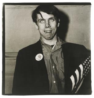 Diane Arbus - \'Young Boy With A Button And Flag In A Pro-War Parade, N. Y. C.\' (Patriotic Young Man)