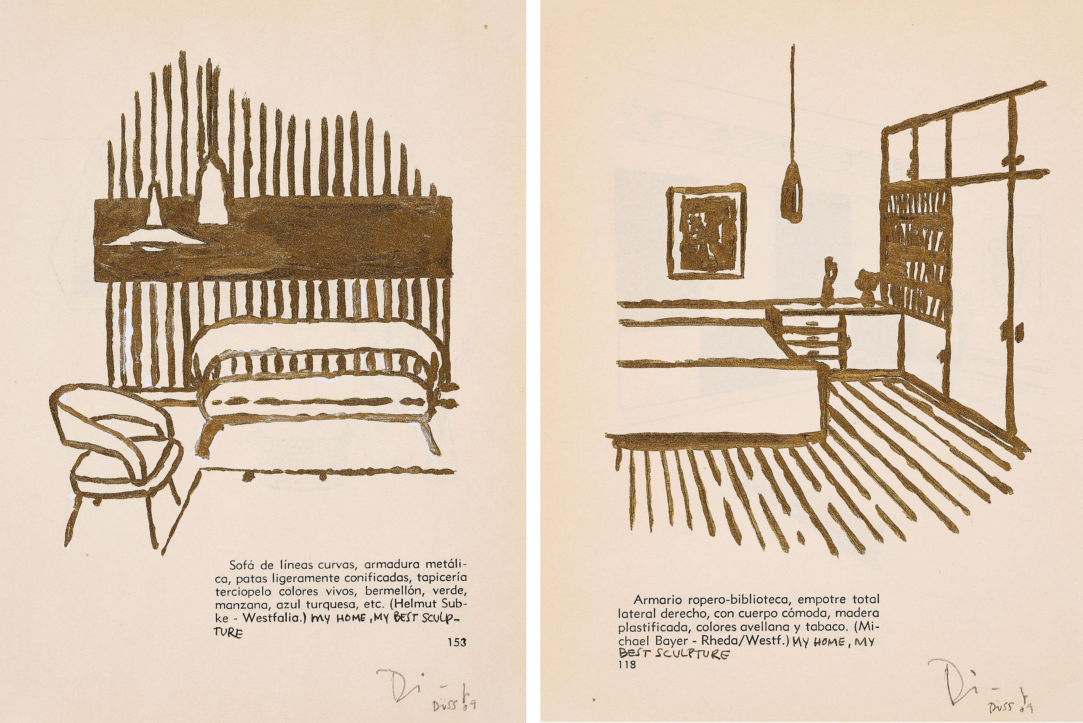 Diango Hernández - Konvolut von 2 Zeichnungen.