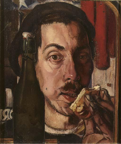 Dick Ket - Self-portrait with a bread roll