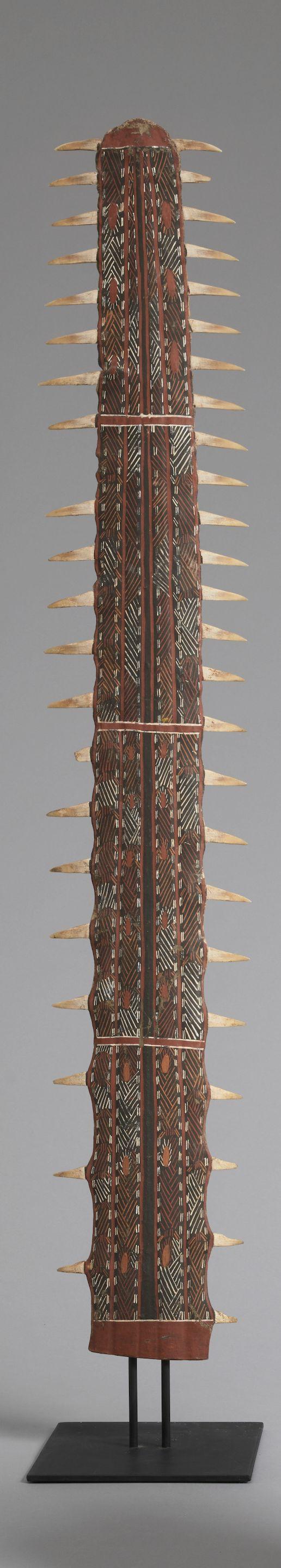 Dick Nangabarra - A painted sawfish bill, 1960s