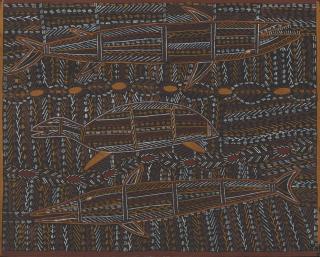 Dick Nangabarra - Fish and Turtle, 1960s