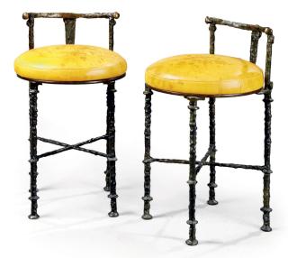 Diego Giacometti - A Pair of Tabourets de coiffeuse