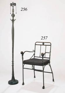 Diego Giacometti - Fauteuil à tête de lionnes, seconde version, pieds antérieurs en griffes de lions