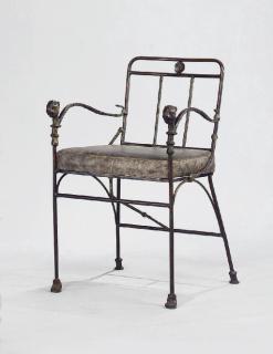 Diego Giacometti - Fauteuil aux têtes de lionnes seconde version, pieds antérieurs en griffes de lions