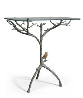 Diego Giacometti - Guéridon Arbre De Vie, Modèle Au Hibou