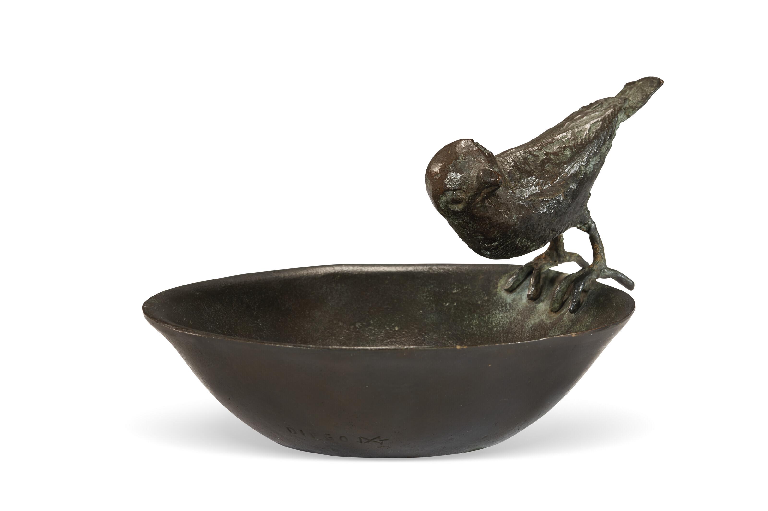 Diego Giacometti - La coupe avec oiseau, tête tournée