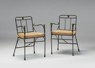 Diego Giacometti - La paire de fauteuils pommeaux de canne