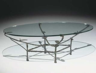 Diego Giacometti - Table carcasse, modèle bas à double plateau