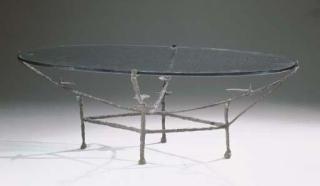 Diego Giacometti - Table carcasse, modèle bas à double plateau