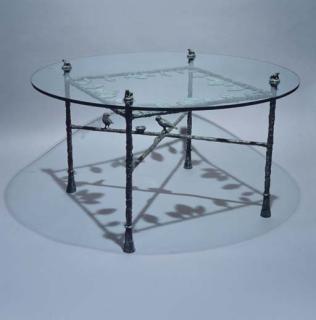 Diego Giacometti - Table-Feuilles, Modèle Bas Aux Grenouilles