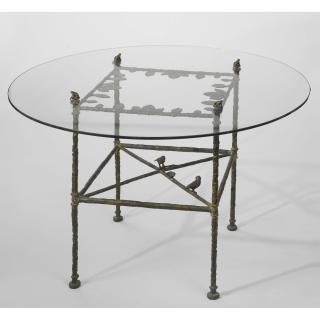 Diego Giacometti - Table-Feuilles, Modèle De Salle À Manger Aux Grenouilles