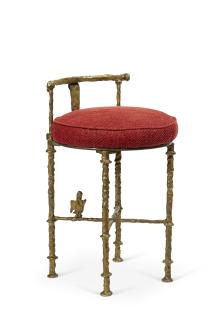 Diego Giacometti - Tabouret coiffeuse à la harpie