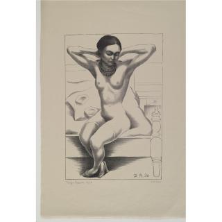 Diego Rivera - Desnudo Sentado Con Brazos Levantados; And Mercado De Flores