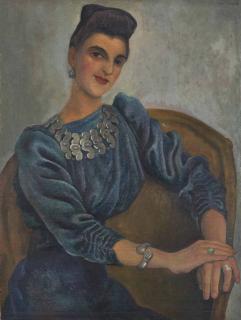 Diego Rivera - La mujer de collar, Regina Rubinoff Tomars (also known as Dama en azul)