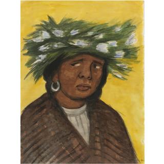 Diego Rivera - Mujer Con Corona De Flores En La Cabeza