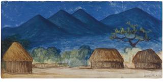 Diego Rivera - Paisaje con chozas