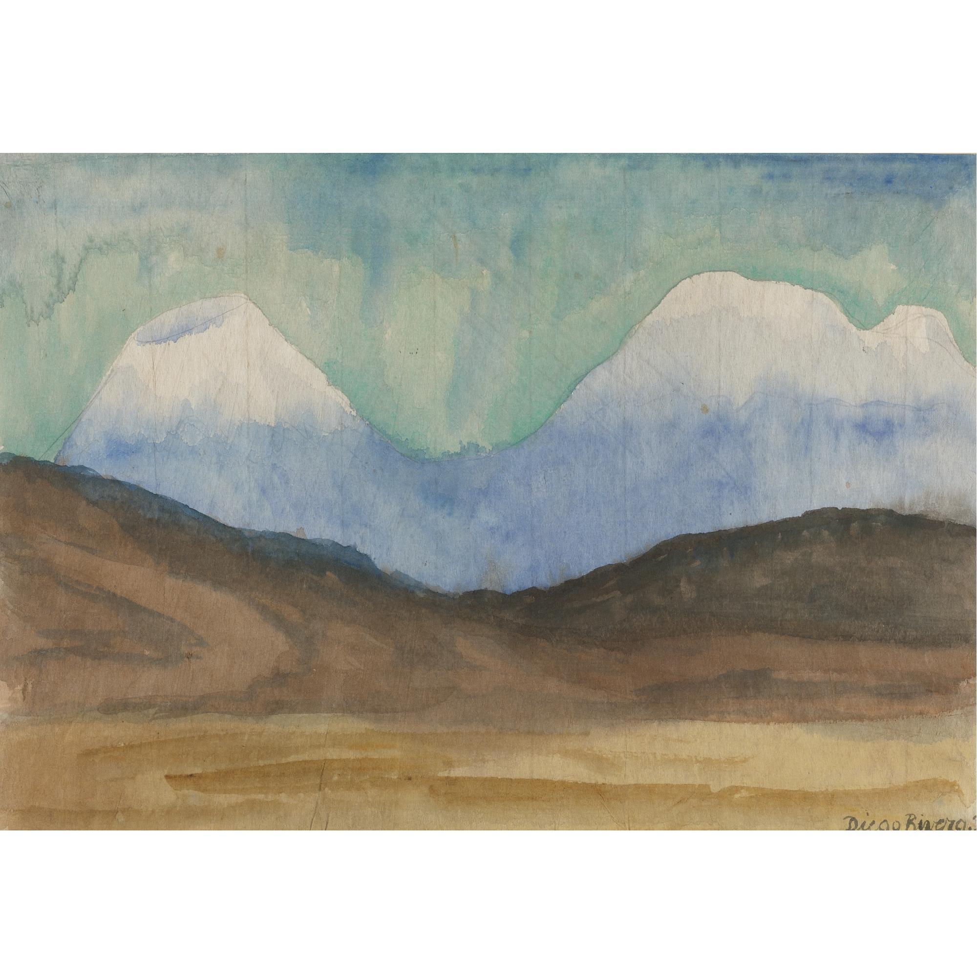 Diego Rivera - Popocatépetl And Iztaccíhuatl