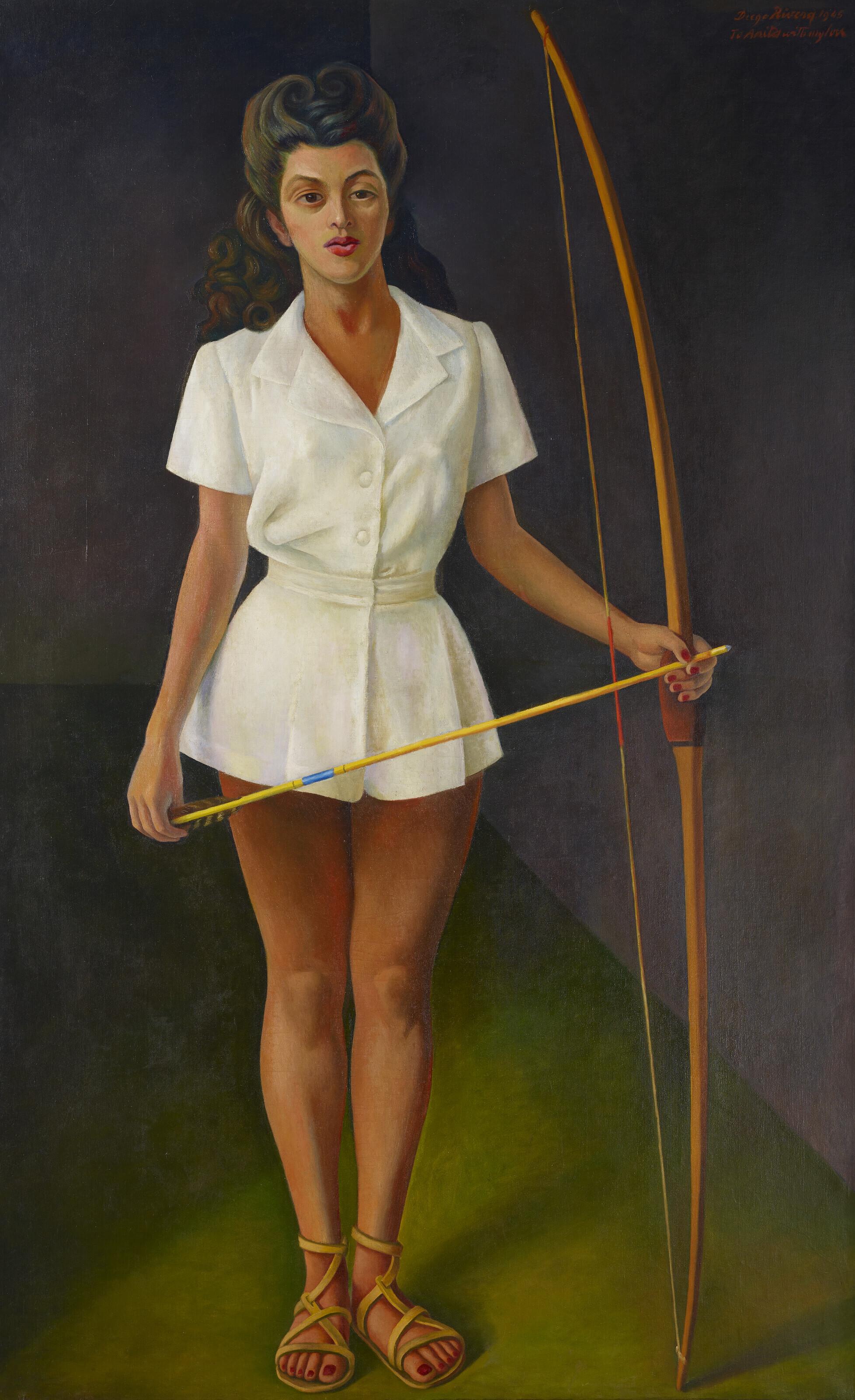 Diego Rivera - Retrato de Anita Antunes (Diana Cazadora)