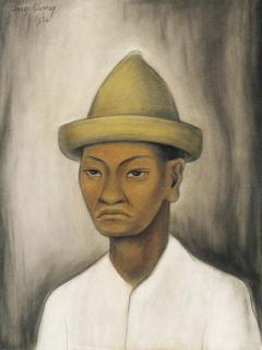 Diego Rivera - Retrato de Campesino Con Sombrero Puntiagudo