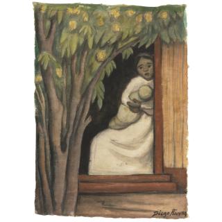Diego Rivera - Yucatan Scene (Woman With Child)