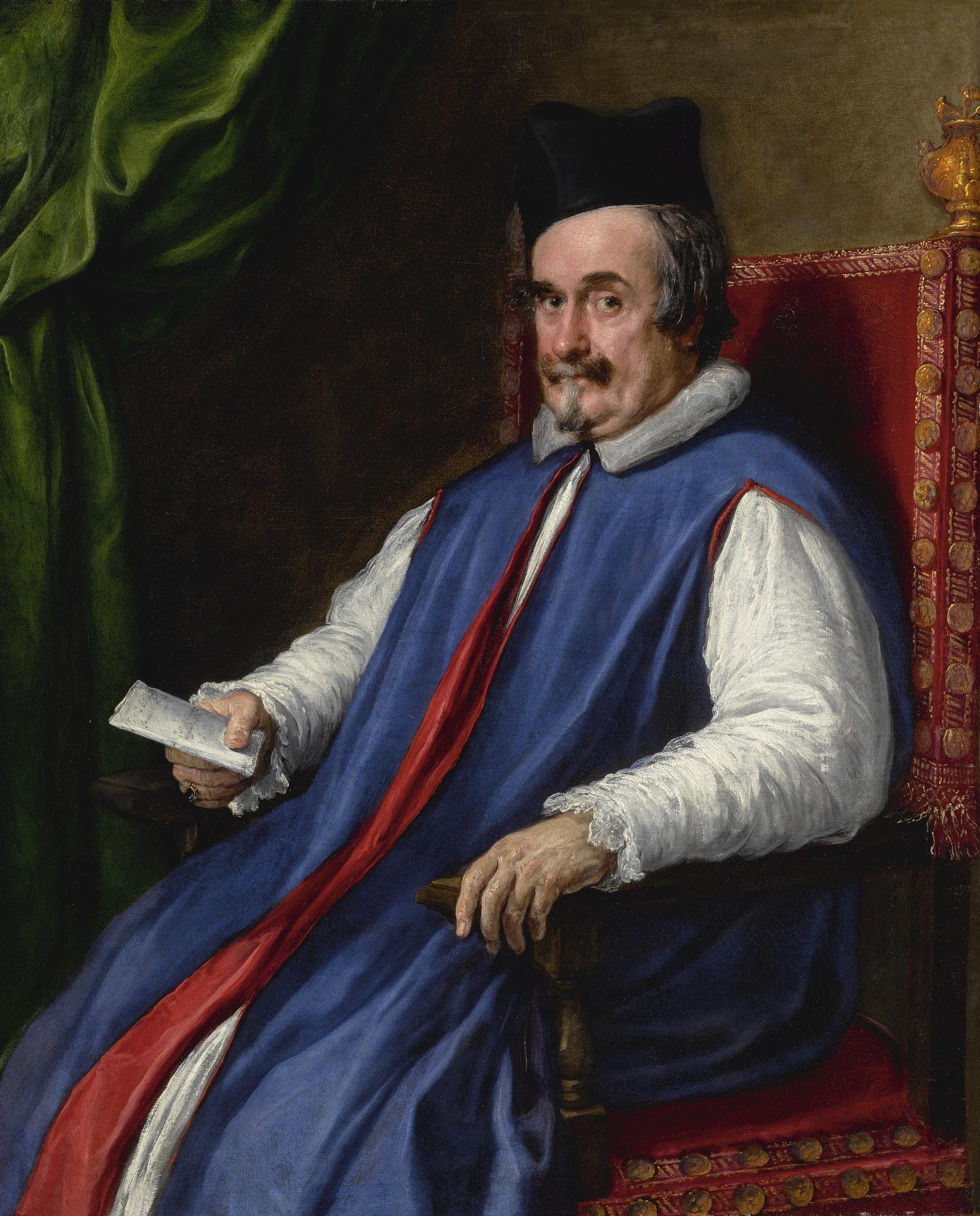 Diego Rodríguez De Silva Y Velázquez Seville 1599 - 1660 Madridand Pietro Martire Nericremona 1601 - 1661 - Portrait Of Monsignor Cristoforo Segni (D. 1661), Maggiordomo To Pope Innocent X