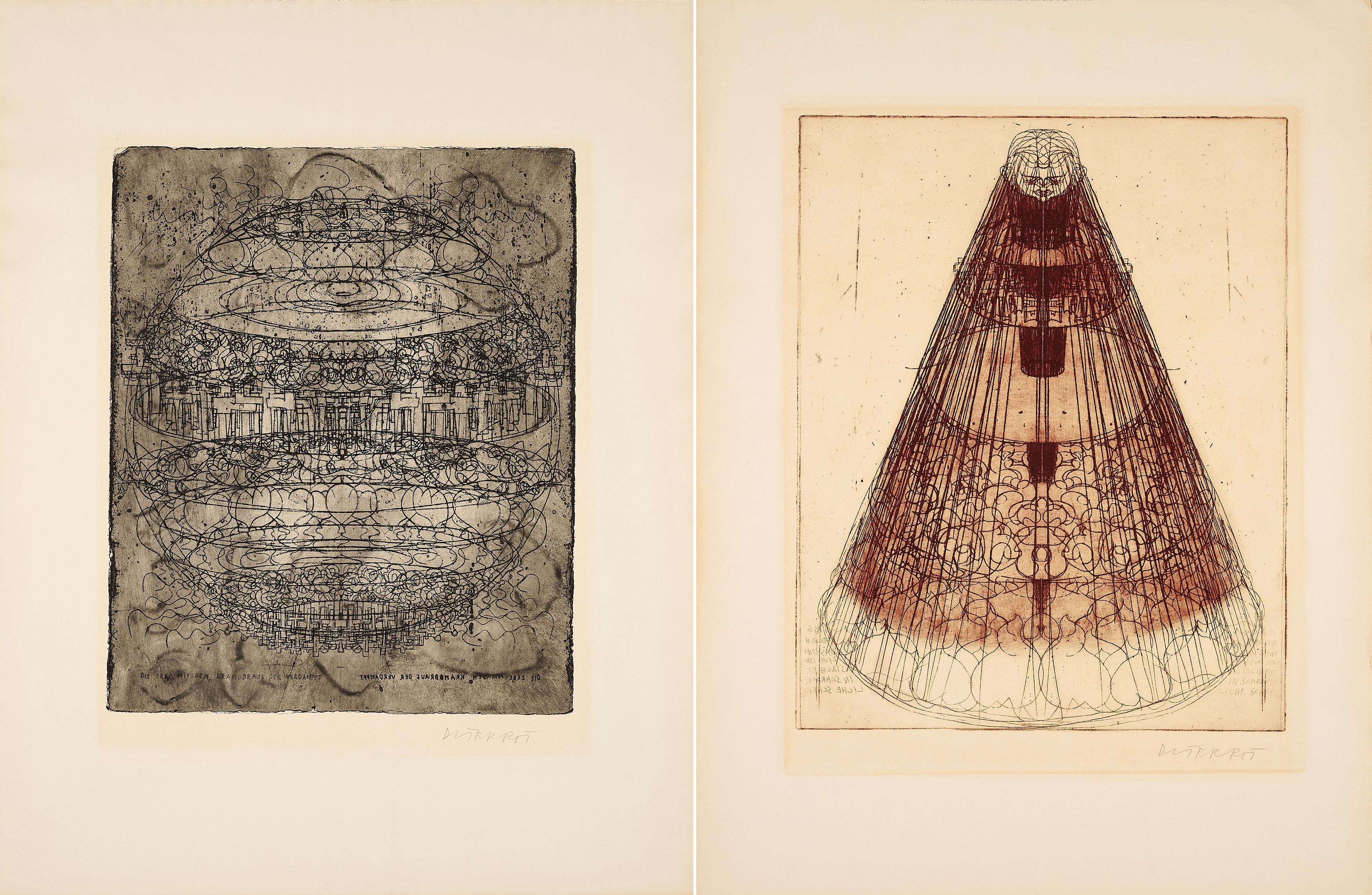 Dieter Roth - Konvolut von 2 Radierungen.