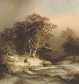 Dietrich Langko - Along a stream in winter