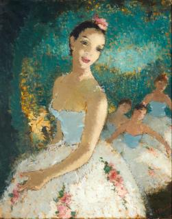 Dietz Edzard - Ballet Girls framed 100.0 x 82.5 x 10.0 cm (39 1/4 x 32 1/2 x 4 in).
