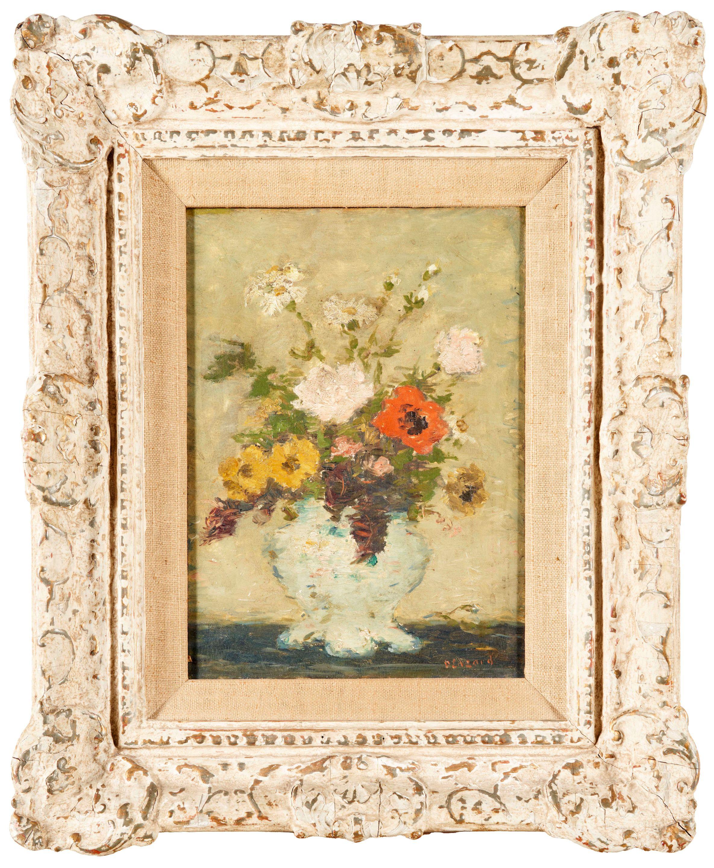 Dietz Edzard - Bouquet of Flowers in a White Vase framed 53.5 x 44.5 x 6.3 cm (21 x 17 1/2 x 2 1/2 in).