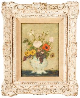 Dietz Edzard - Bouquet of Flowers in a White Vase framed 53.5 x 44.5 x 6.3 cm (21 x 17 1/2 x 2 1/2 in).