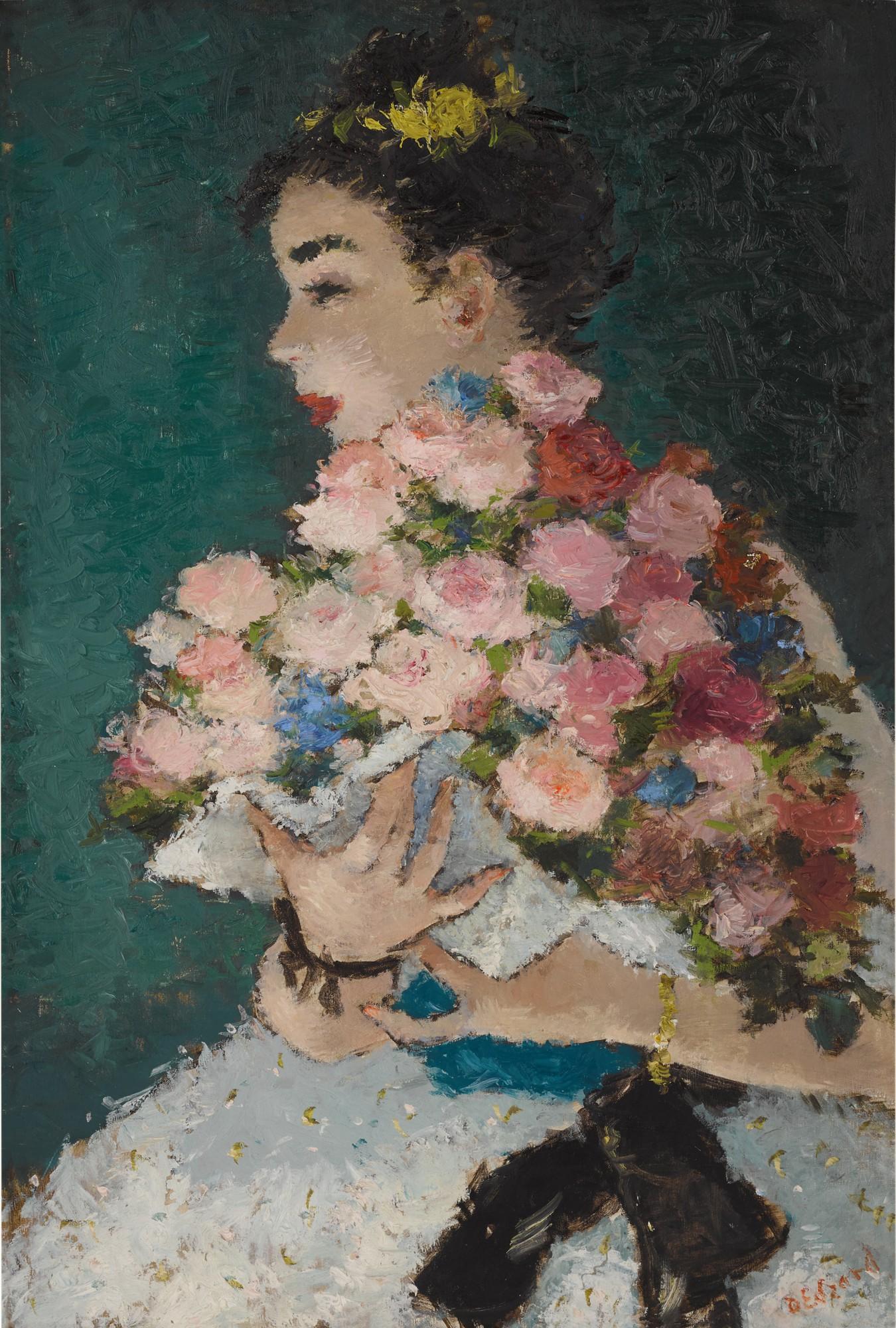 Dietz Edzard - Femme avec bouquet