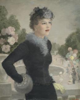 Dietz Edzard - Jeune Femme Regardant Une Foire (No. 2)