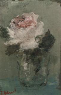 Dietz Edzard - Pink rose in a glass