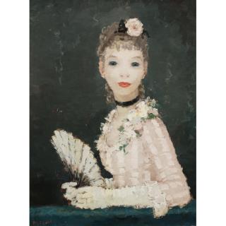 Dietz Edzard - Young Woman In A Pink Dress