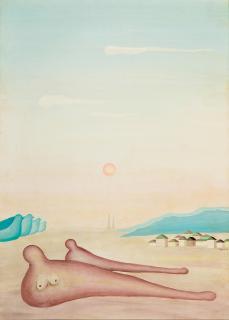 Dimitris Geros - Landscape with figures