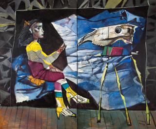 Dimitris Mytaras - Two worlds/ diptych