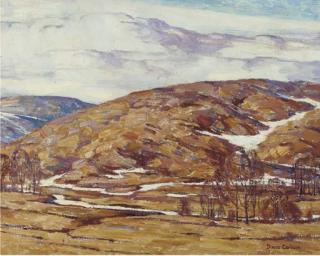 Dines Carlsen - Hillside In Winter; Also Mountain And Desert