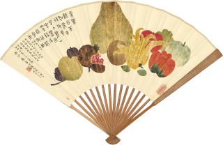 Ding Fuzhi - Fruits; Calligraphy