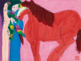 Ding Xiongquan - Ladies And Horse