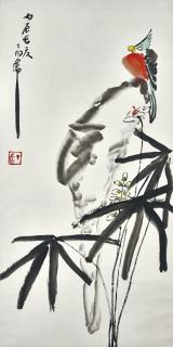 Ding Yanyong - Bird On Bamboo