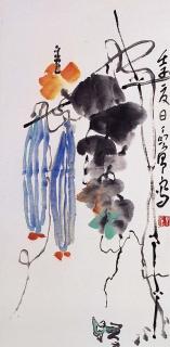 Ding Yanyong - Frog under the melon-vines