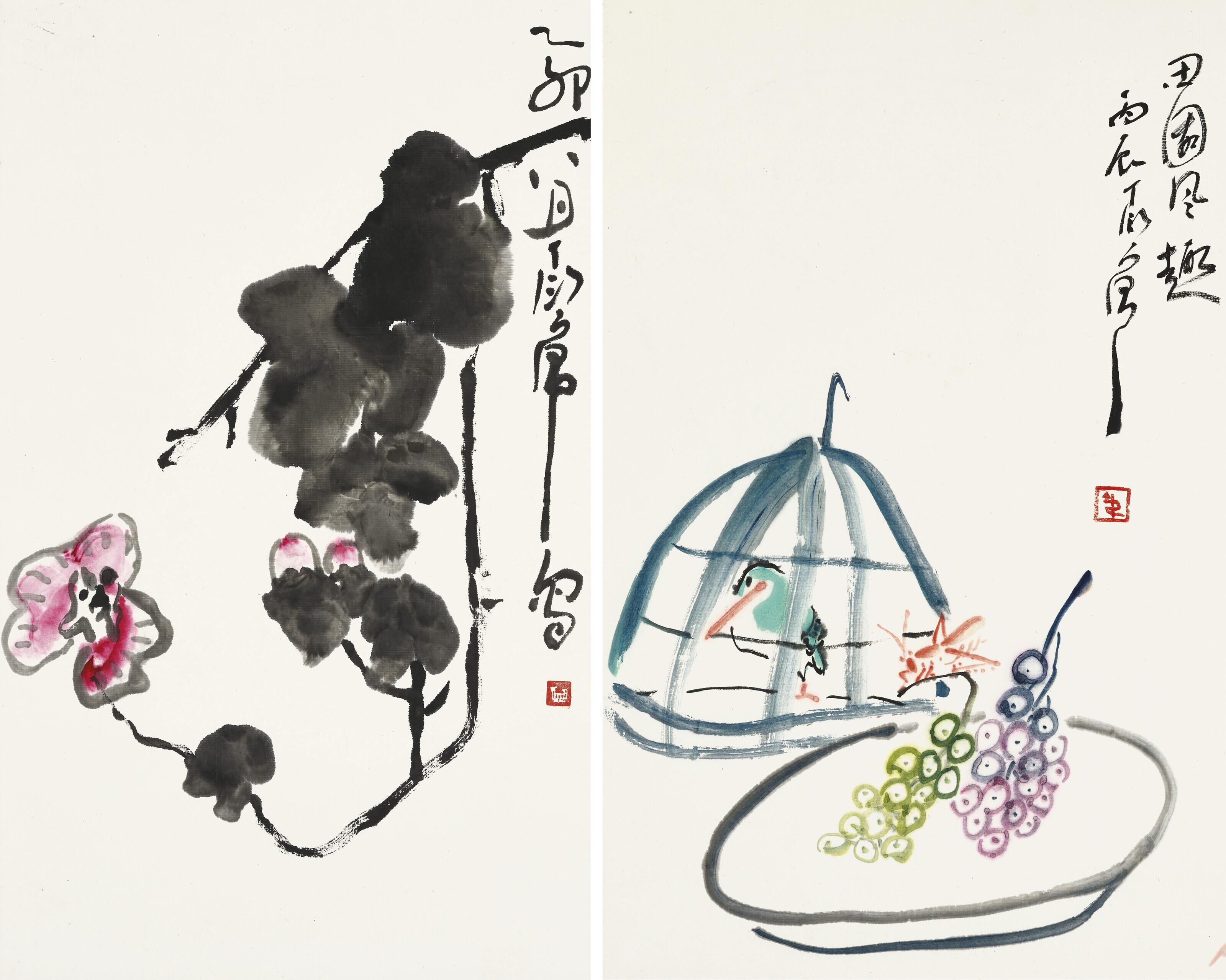 Ding Yanyong - Rural Leisure / Hibiscus