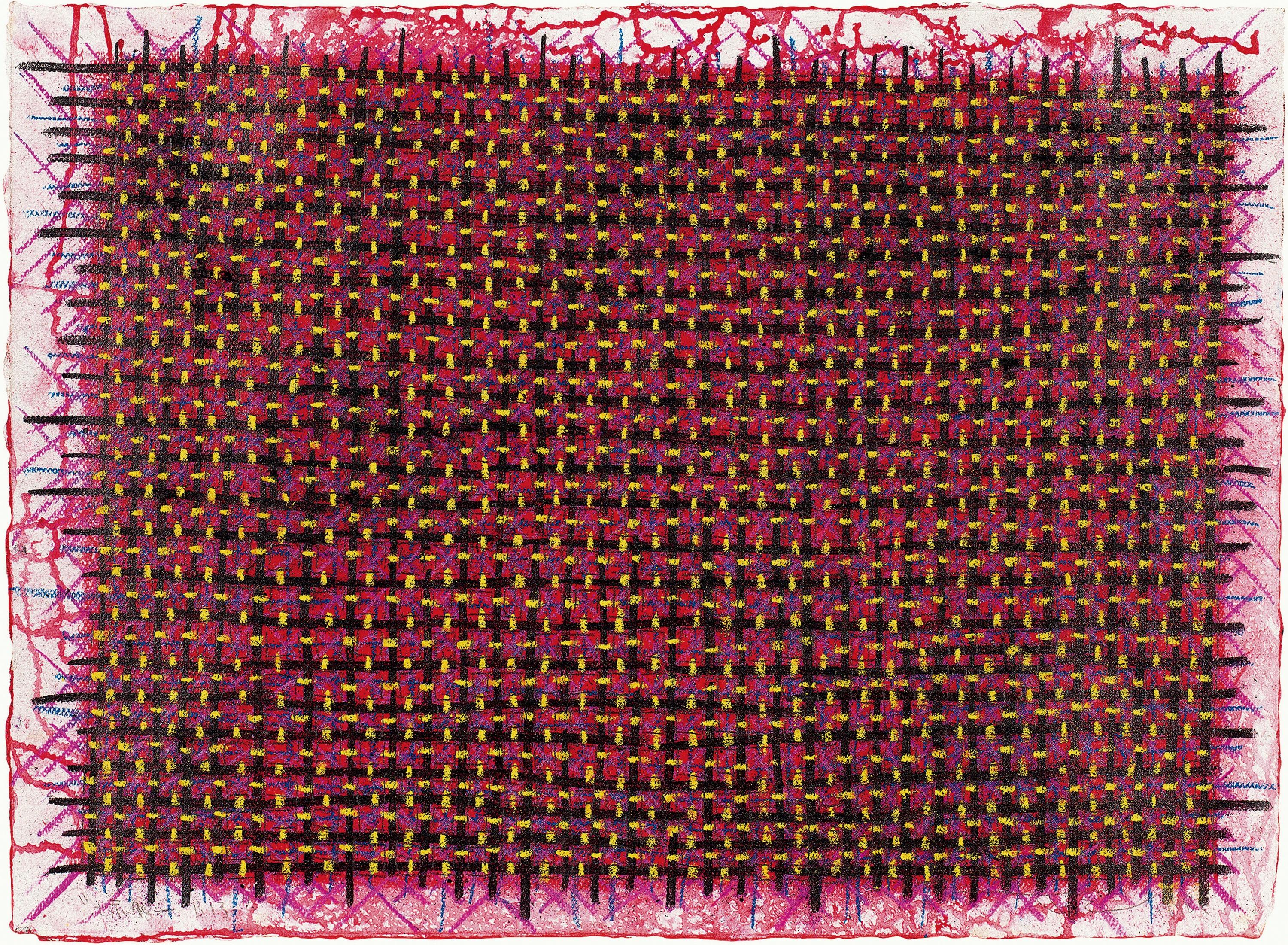 Ding Yi - Appearance Of Crosses Series: 98-B13(Painted In 1998)