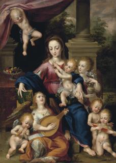 Dirck de Quade van Ravesteyn - The Virgin And Child With Angels